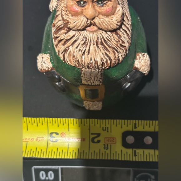Vintage 1996 Hand-painted Unglazed Ceramic Santa Claus Christmas Figurine - Picture 7 of 7